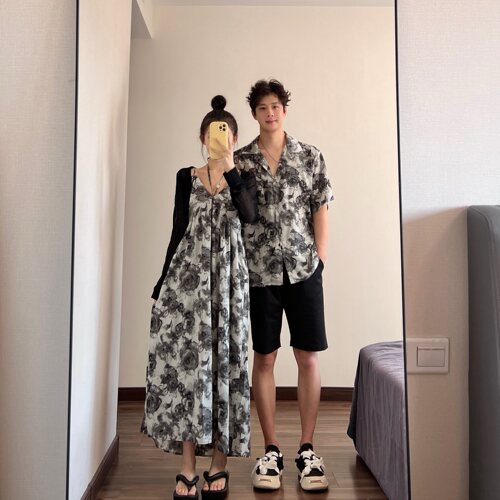 设计感你衣我裙韩版吊带裙女长裙