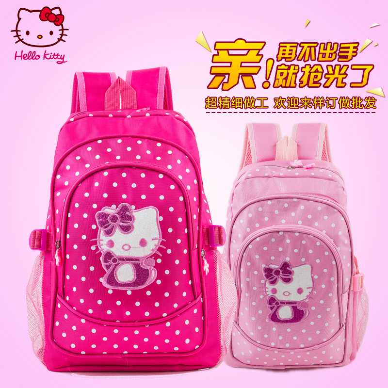 包邮 Primary school students 1-3 grade kindergarten cute one two three children KT cat men and women bags backpack