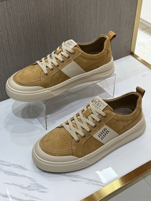 2025新款男鞋透气休闲帆布鞋男款商场款舒适厚底板鞋百搭潮鞋
