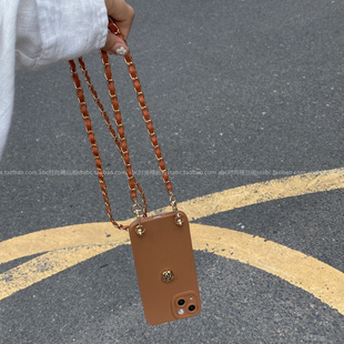 X30 X60i斜挎链条magic7全包边X50防摔GT焦糖棕magic6新款 高级感金色立体山茶花适用荣耀400 300Pro手机壳X70