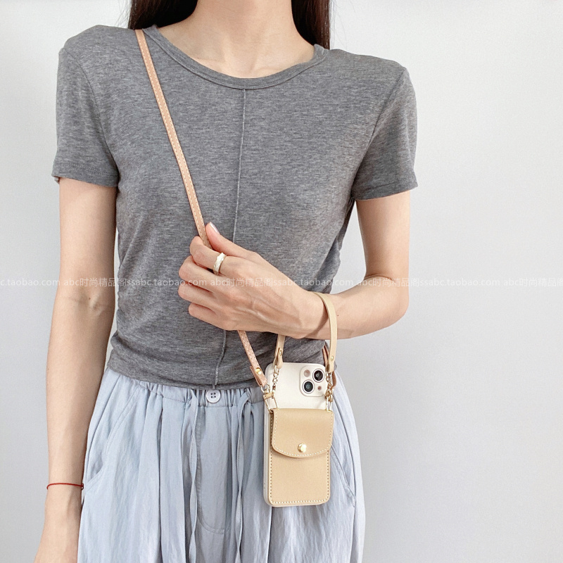 新颖简约卡其色插卡包软壳适用vivox300手机壳x300pro轻奢s3020斜挎挂绳x200s全包边iqooz9卡通s18女款x9080