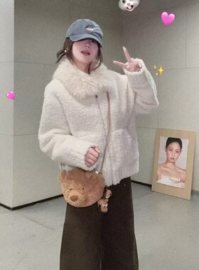 摇粒绒厚外套女2026年秋冬新款