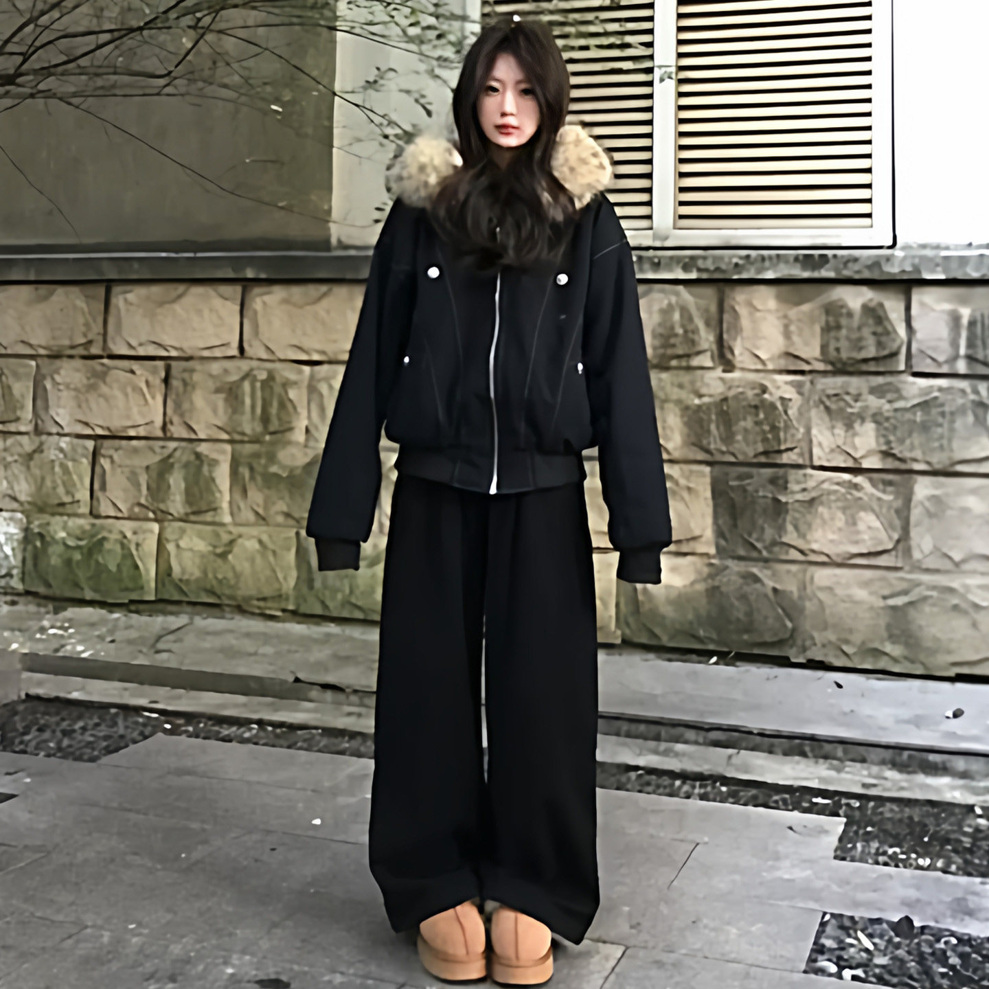 棉服女2025冬季新款韩系超好看座山雕外套加绒加厚棉袄小个子棉衣