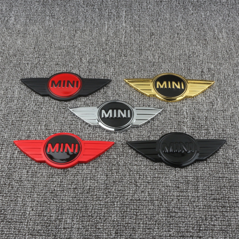 适用于mini迷你改装黑色车标cooper R55R60引擎盖前车标贴后尾标
