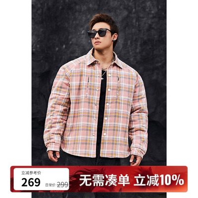 BLUESFLY格子衬衫运动开衫外套男