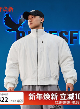 BLUESFLY美式复古夹克外套男棉服机车风冬季加厚保暖锁温防风