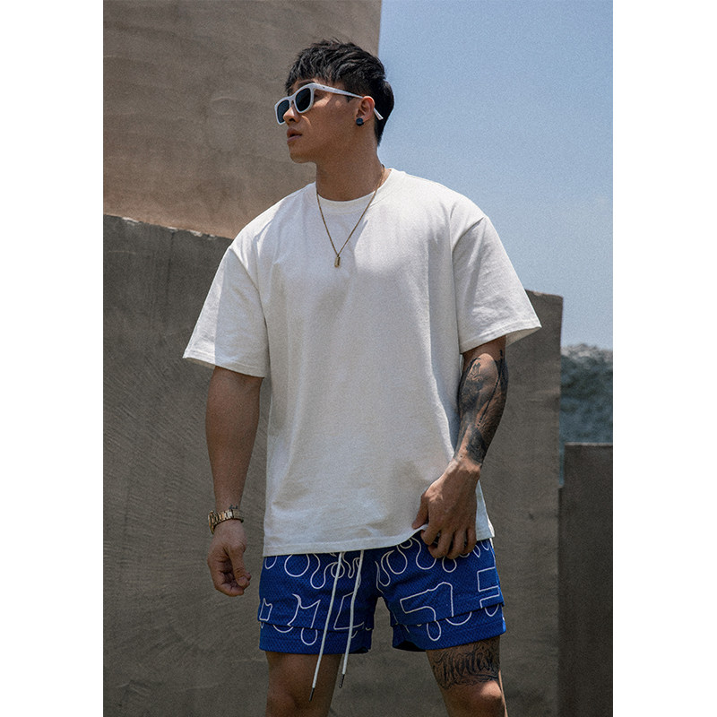 BLUESFLY潮牌美式重磅T恤男短袖高街宽松休闲运动上衣健身训练服,运动服/休闲服装,运动T恤,淘宝优惠券,粉丝福利购,淘宝优惠卷