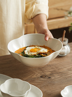 德化白瓷米饭碗面碗家用盘子菜盘高级感陶瓷碗碟餐具套装 2024新款