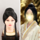 汉服头套复古风女士发套妃子造型中分刘海黑色高温丝装 扮整顶假发