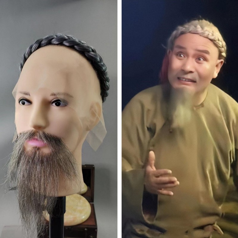 古风假发清宫造型半头套清朝辫子