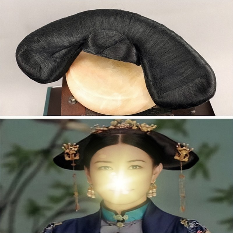 古装旗头复古风贵妃发饰宫廷发髻
