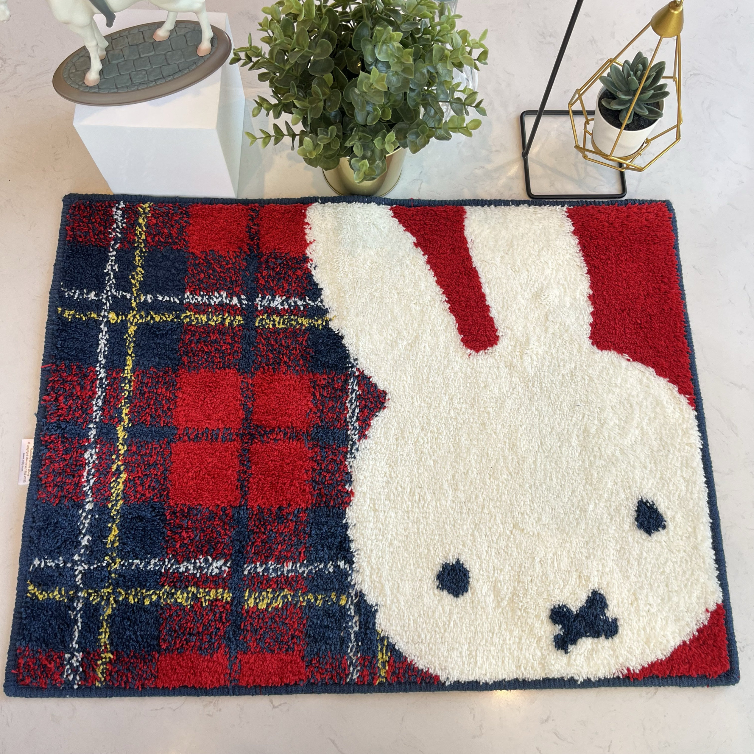 出口日本英格兰风情格子兔子入户门地垫脚垫防滑吸水地毯地垫,居家布艺,入户地垫,淘宝优惠券,粉丝福利购,淘宝优惠卷