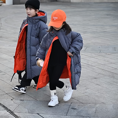 长款加厚男女过膝儿童羽绒服韩版