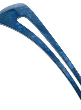 美国代购Camila Paris法国U型波浪盘发夹发簪发钗发卡丸子头蓝色