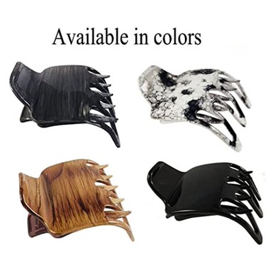 法式风醋酸抓夹丸子头