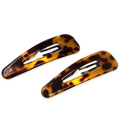 章小蕙法国搭扣醋酸玳瑁色发夹