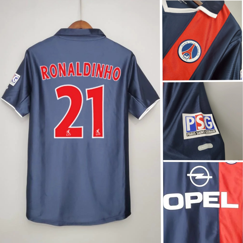 ronaldinho 2001/02 jersey 小罗纳尔迪尼奥大巴黎球衣朗拿甸奴