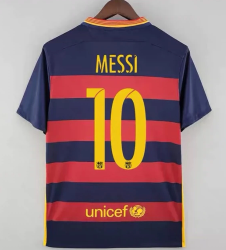 Vintage 15 16 Barcelona MESSI Xavi SUAREZ Classic Jersey