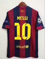 14 15 Retro Barcelona Messi Suarez Neymar Jr Soccer Jersey