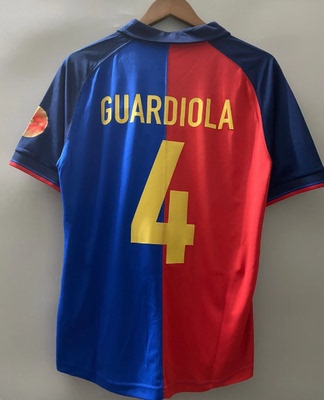99 00 Barcelona Vintage GUARDIOLA RIVALDO Football Shirt