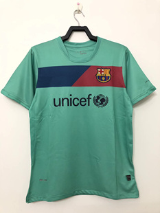 Vintage 10 11 Barcelona Away MESSI A.Iniesta Classic Jerseys