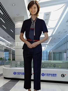 2025新款中国移动公司工作服女夏秋短袖九分裤套装制服移动工装