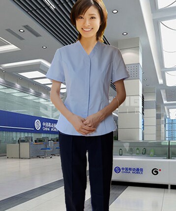 移动优质女短袖25新款中国移动公司工作服衬衫裤子修身工装可定制