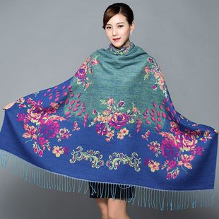 双面厚保暖大披肩 公室长款 围巾女夏季 空调房披肩两用秋冬韩版