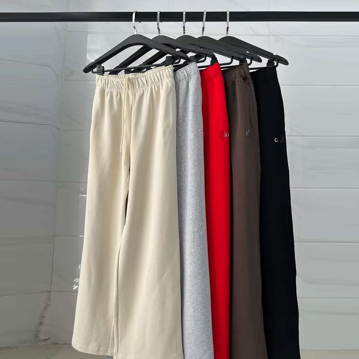 北美A家抽绳收腰束脚卫裤保暖显瘦运动裤男女款纯棉百搭休闲长裤