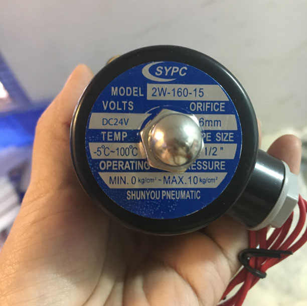 SYNC气动元件 2W160-15 DC24V 电磁阀铜体二通阀水阀4分牙