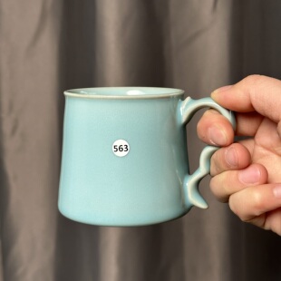 563号 一物一拍 清凉寺仿古釉汝瓷 不开片 茶杯  主人杯 马克杯