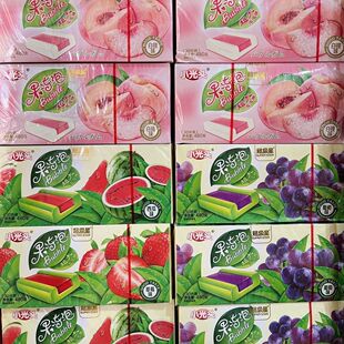 果冻泡小光头泡泡糖蓝莓白桃口香糖夹心草莓8090零食糖果怀旧水果