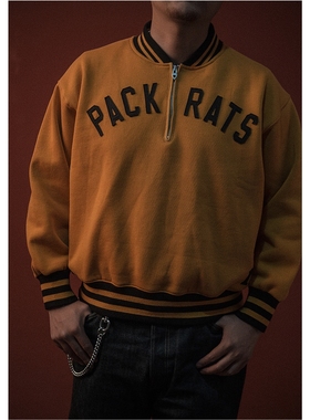 PACKRATS 17AW 50s HalfZipper SPORT SWEATER美式复古拉链卫衣