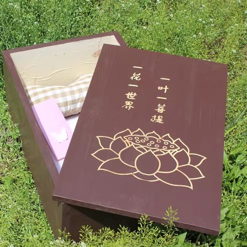 牵绊实木宠物棺材去世土葬猫狗棺材猫咪狗狗骨灰盒大号棺材殡葬品