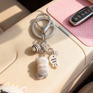 可爱动物水濑小熊钥匙扣包包耳机保护套挂件u盘防丢挂饰钥匙圈
