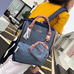 日本anello乐天初高中防水书包女时尚妈咪背包电脑离家出走双肩包