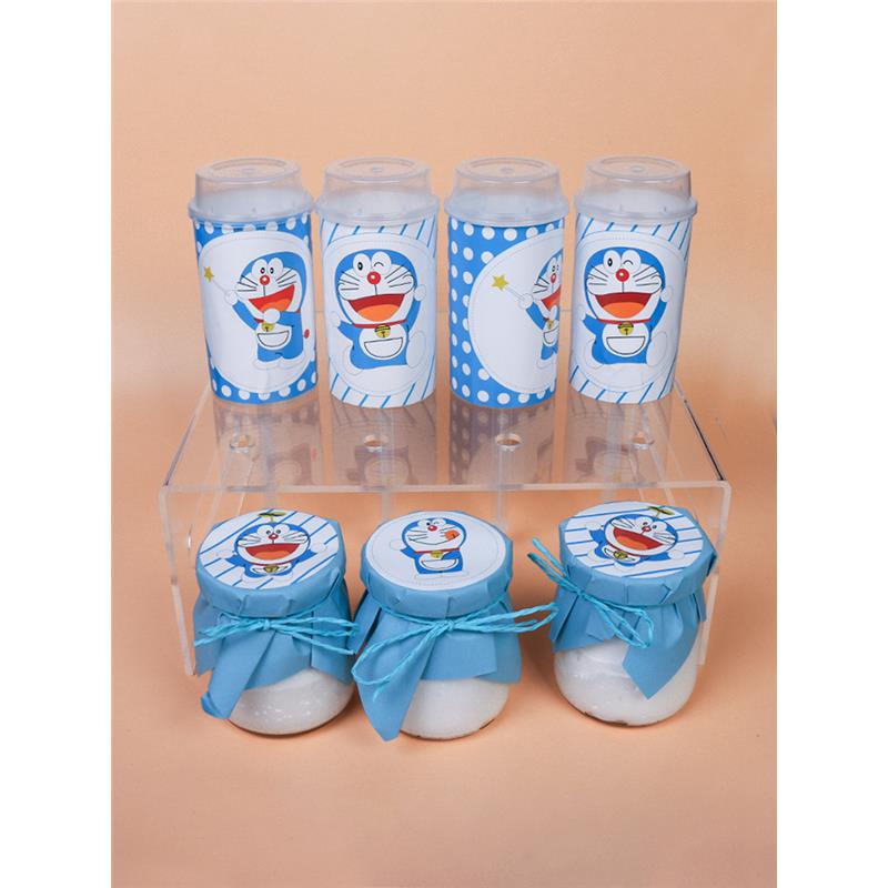 叮当猫蛋糕装饰摆件机器猫推推乐贴纸哆啦a梦甜品台布丁杯封口纸