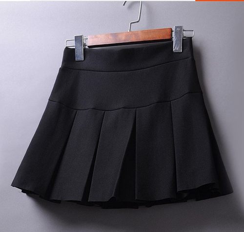 松紧腰短裙百褶裙防走光裤裙