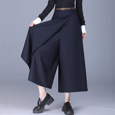 裤裙女2025新款九分休闲阔腿裤子