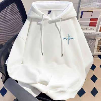 美式潮牌100%纯棉连帽卫衣男秋冬