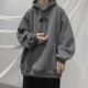 重磅纯棉秋冬加绒加厚连帽卫衣男士 潮牌简约字母宽松休闲外套 美式