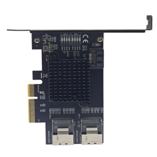 台式机PCI-E3.0转2口SFF-8087 SATA3.0 9口硬盘6G扩展卡RTL9101