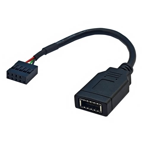 USB2.0 A公或9PIN转TYPE-C前置面板TYPE-E A-KEY线DIY改装数据线