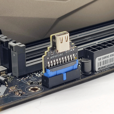 USB3.0/3.2转接头19P/20P IDC转USBA母TYPE-C口内接加密狗U盾机箱