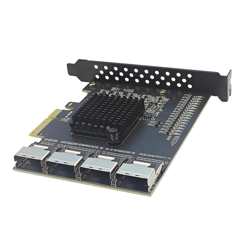 PCI-E转MINISAS SFF-8087可转16口SATA3.0硬盘6G扩展卡4口黑群晖