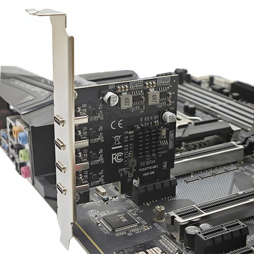 USB3.2扩展卡GEN1转接5Gbps 4口TYPE-C正反插D720201主控转接卡