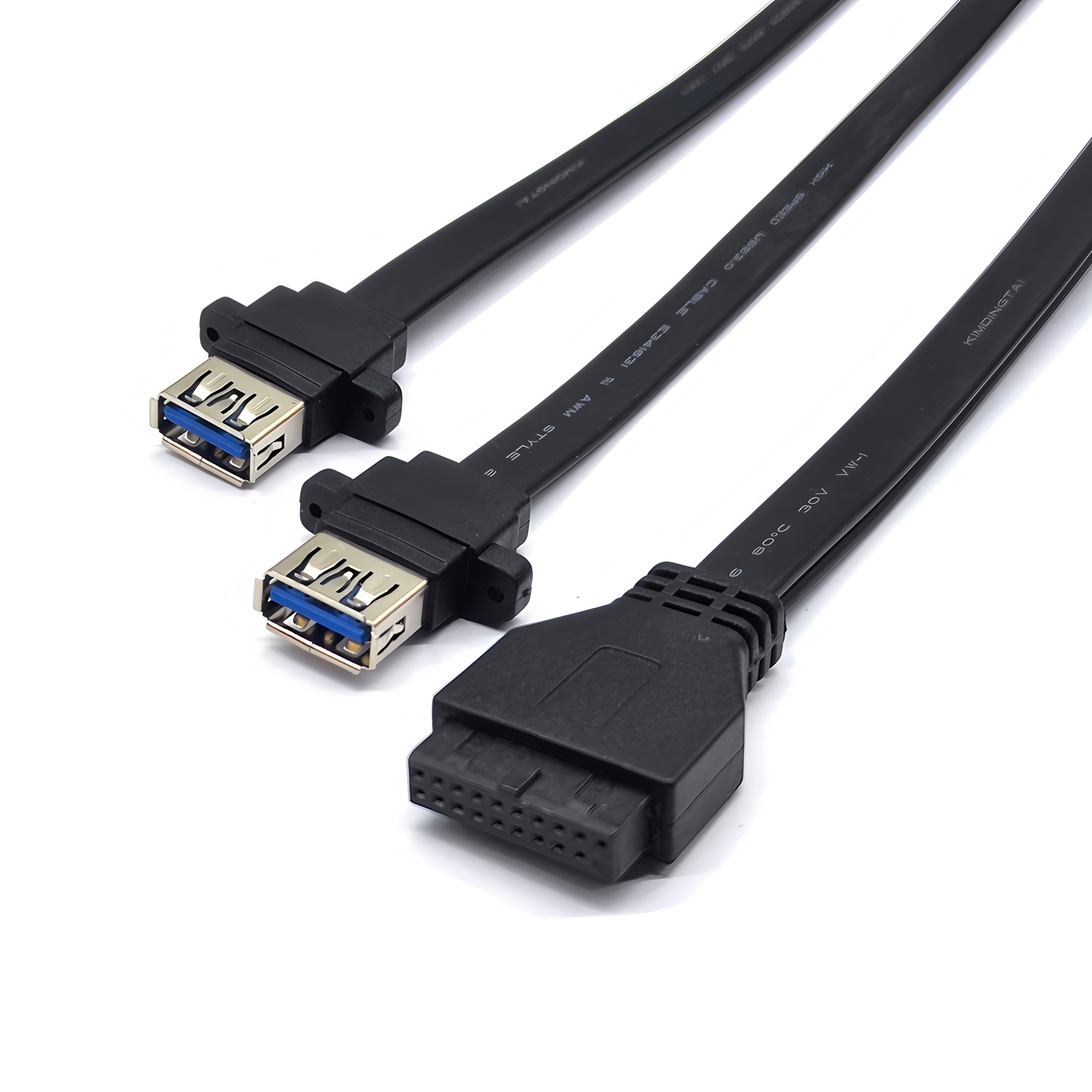 DIY前置双口螺丝孔机箱数据线