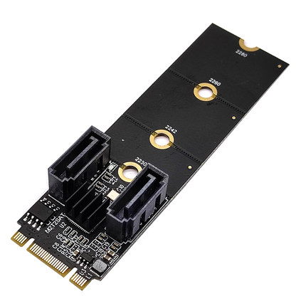 M2 KEY-M NVME PCI-E转SATA3.0扩展转硬盘转接卡免驱JMB582黑群