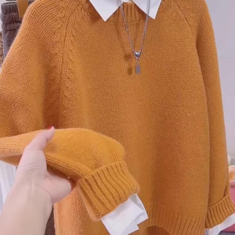 新款慵懒温柔日系针织毛衣