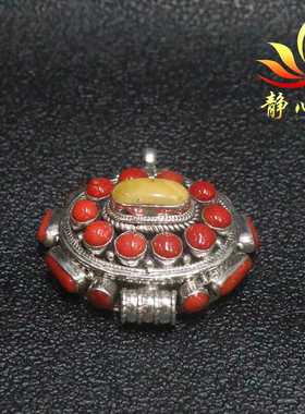 手工制作嘎乌盒925纯银手工女